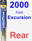 Rear Wiper Blade for 2000 Ford Excursion - Hybrid