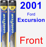 Front Wiper Blade Pack for 2001 Ford Excursion - Hybrid