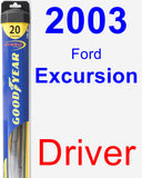 Driver Wiper Blade for 2003 Ford Excursion - Hybrid