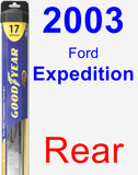 Rear Wiper Blade for 2003 Ford Expedition - Hybrid