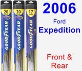 Front & Rear Wiper Blade Pack for 2006 Ford Expedition - Hybrid