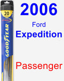 Passenger Wiper Blade for 2006 Ford Expedition - Hybrid