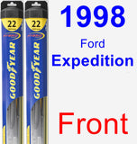 Front Wiper Blade Pack for 1998 Ford Expedition - Hybrid