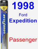 Passenger Wiper Blade for 1998 Ford Expedition - Hybrid