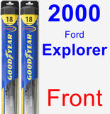 Front Wiper Blade Pack for 2000 Ford Explorer - Hybrid