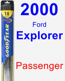 Passenger Wiper Blade for 2000 Ford Explorer - Hybrid