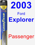 Passenger Wiper Blade for 2003 Ford Explorer - Hybrid