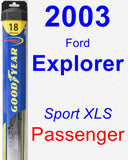 Passenger Wiper Blade for 2003 Ford Explorer - Hybrid