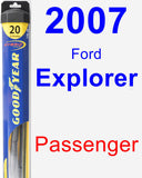 Passenger Wiper Blade for 2007 Ford Explorer - Hybrid