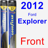 Front Wiper Blade Pack for 2012 Ford Explorer - Hybrid