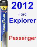 Passenger Wiper Blade for 2012 Ford Explorer - Hybrid