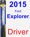 Driver Wiper Blade for 2015 Ford Explorer - Hybrid