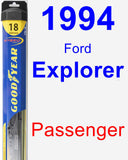 Passenger Wiper Blade for 1994 Ford Explorer - Hybrid