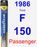 Passenger Wiper Blade for 1986 Ford F-150 - Hybrid