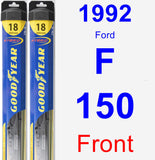 Front Wiper Blade Pack for 1992 Ford F-150 - Hybrid