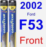 Front Wiper Blade Pack for 2002 Ford F53 - Hybrid