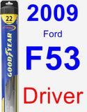 Driver Wiper Blade for 2009 Ford F53 - Hybrid