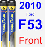 Front Wiper Blade Pack for 2010 Ford F53 - Hybrid