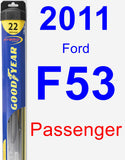 Passenger Wiper Blade for 2011 Ford F53 - Hybrid