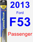 Passenger Wiper Blade for 2013 Ford F53 - Hybrid