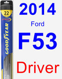 Driver Wiper Blade for 2014 Ford F53 - Hybrid