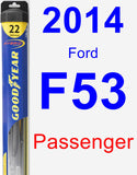 Passenger Wiper Blade for 2014 Ford F53 - Hybrid