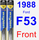 Front Wiper Blade Pack for 1988 Ford F53 - Hybrid