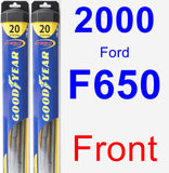 Front Wiper Blade Pack for 2000 Ford F650 - Hybrid