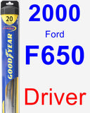 Driver Wiper Blade for 2000 Ford F650 - Hybrid