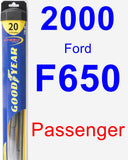 Passenger Wiper Blade for 2000 Ford F650 - Hybrid