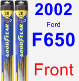 Front Wiper Blade Pack for 2002 Ford F650 - Hybrid