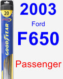 Passenger Wiper Blade for 2003 Ford F650 - Hybrid