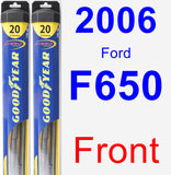 Front Wiper Blade Pack for 2006 Ford F650 - Hybrid