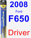 Driver Wiper Blade for 2008 Ford F650 - Hybrid