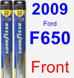 Front Wiper Blade Pack for 2009 Ford F650 - Hybrid