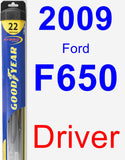 Driver Wiper Blade for 2009 Ford F650 - Hybrid