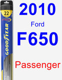 Passenger Wiper Blade for 2010 Ford F650 - Hybrid