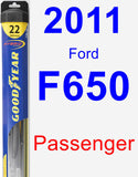 Passenger Wiper Blade for 2011 Ford F650 - Hybrid