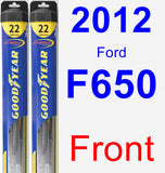 Front Wiper Blade Pack for 2012 Ford F650 - Hybrid