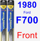 Front Wiper Blade Pack for 1980 Ford F700 - Hybrid