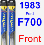 Front Wiper Blade Pack for 1983 Ford F700 - Hybrid