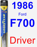 Driver Wiper Blade for 1986 Ford F700 - Hybrid