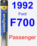 Passenger Wiper Blade for 1992 Ford F700 - Hybrid