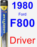 Driver Wiper Blade for 1980 Ford F800 - Hybrid