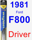 Driver Wiper Blade for 1981 Ford F800 - Hybrid