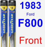 Front Wiper Blade Pack for 1983 Ford F800 - Hybrid