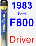 Driver Wiper Blade for 1983 Ford F800 - Hybrid