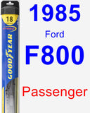 Passenger Wiper Blade for 1985 Ford F800 - Hybrid