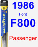 Passenger Wiper Blade for 1986 Ford F800 - Hybrid