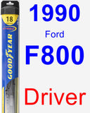 Driver Wiper Blade for 1990 Ford F800 - Hybrid